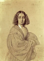 Portrait de George Sand (1804-76) 1837